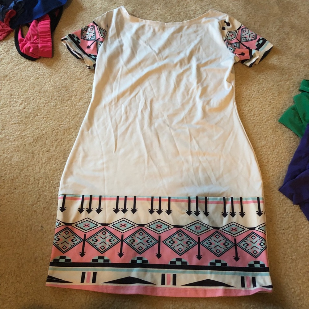 Dress with tribal design.